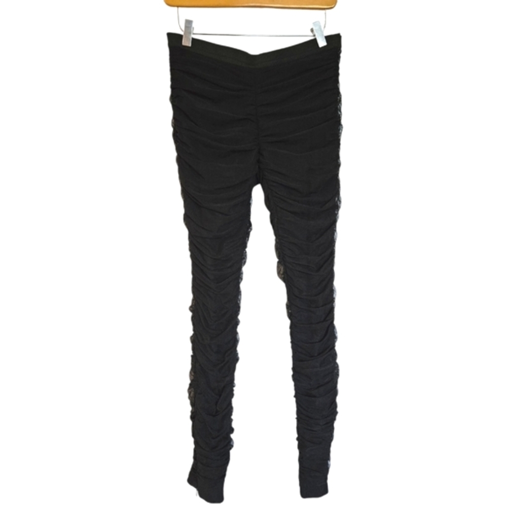 Robert Rodriguez ruched mesh leggings black
